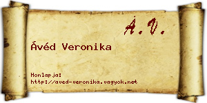 Ávéd Veronika névjegykártya